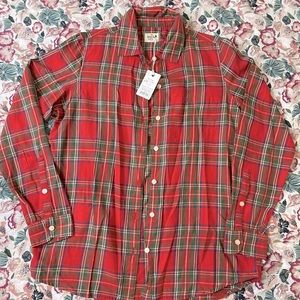Marine Layer Red Plaid Shirt - Size S